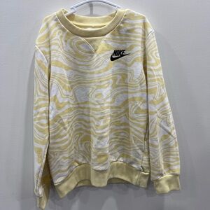 Nike Cream and Yellow marble Swirl Sweatshirt
